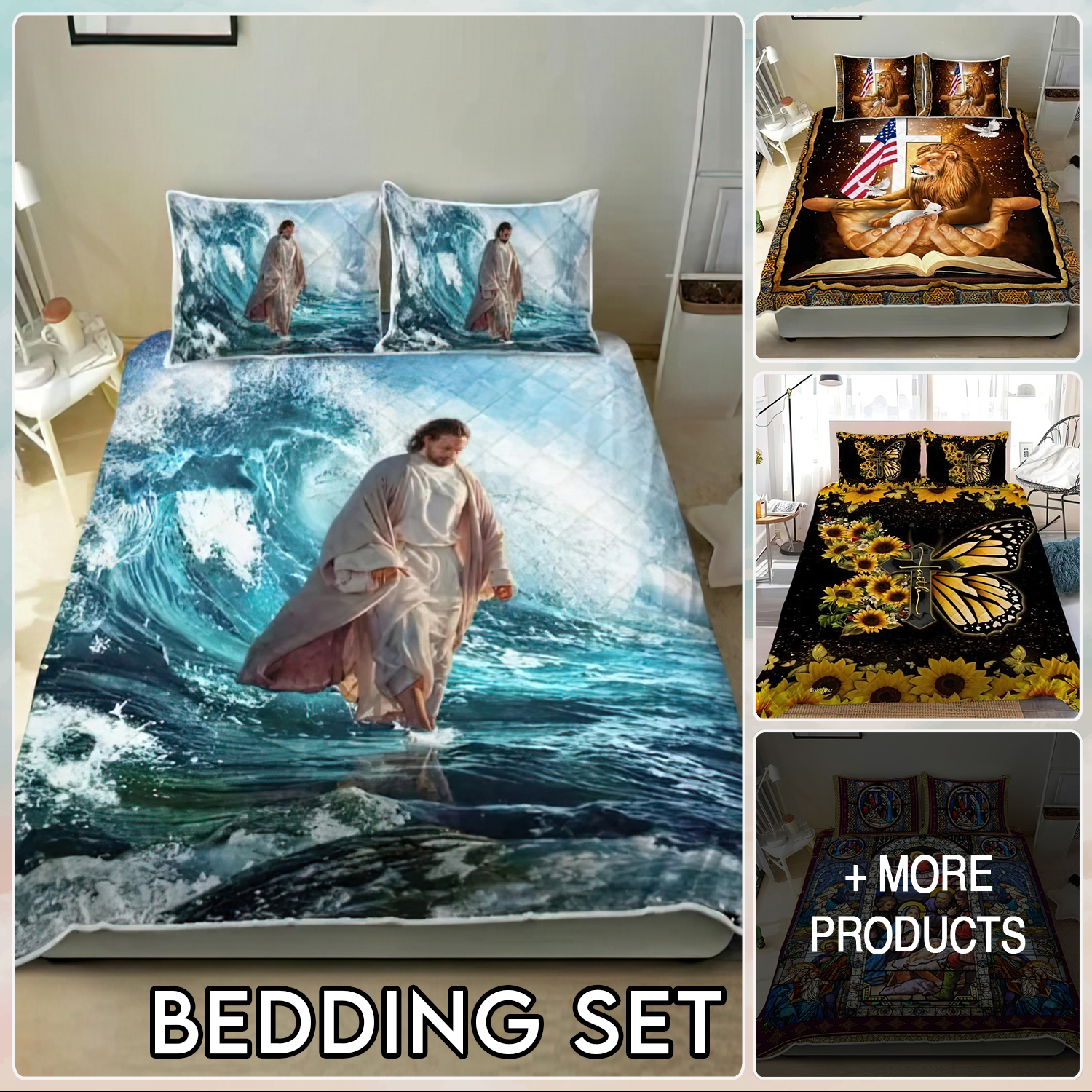 mk ads God Bedding Set